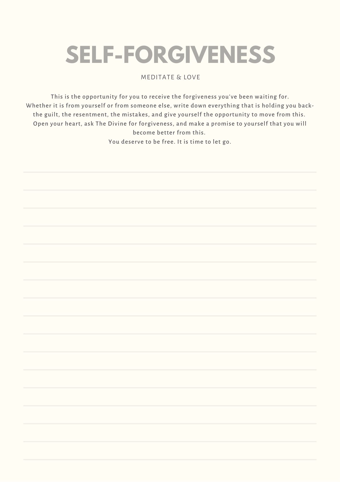 Writing A Letter Of Forgiveness Template